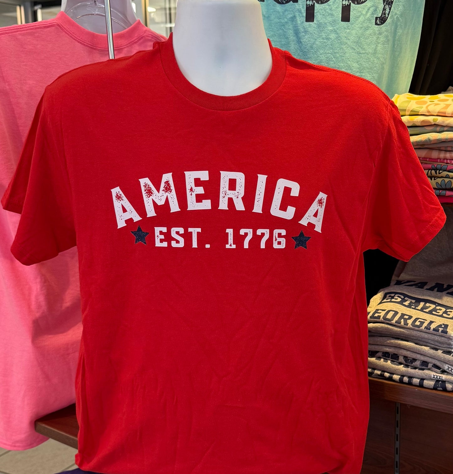 America Est. 1776 Graphic Tee (Short Sleeve Red)