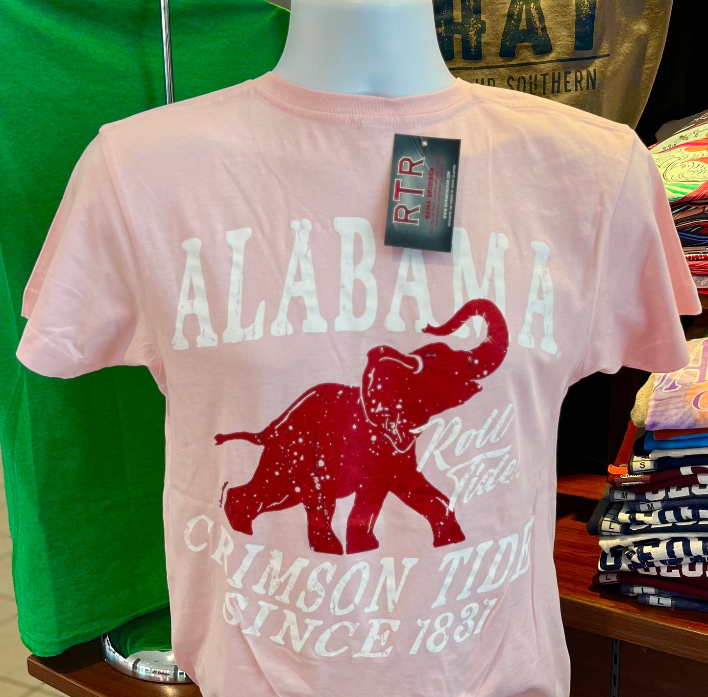Alabama Crimson Tide T-Shirt - “Since 1831” (Short Sleeve Light Pink)