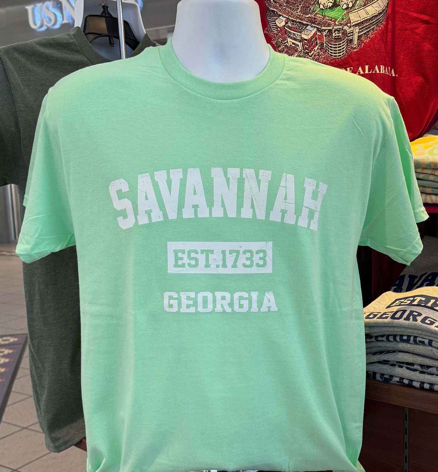 Savannah “Established 1733” Short Sleeve Tee (Mint)