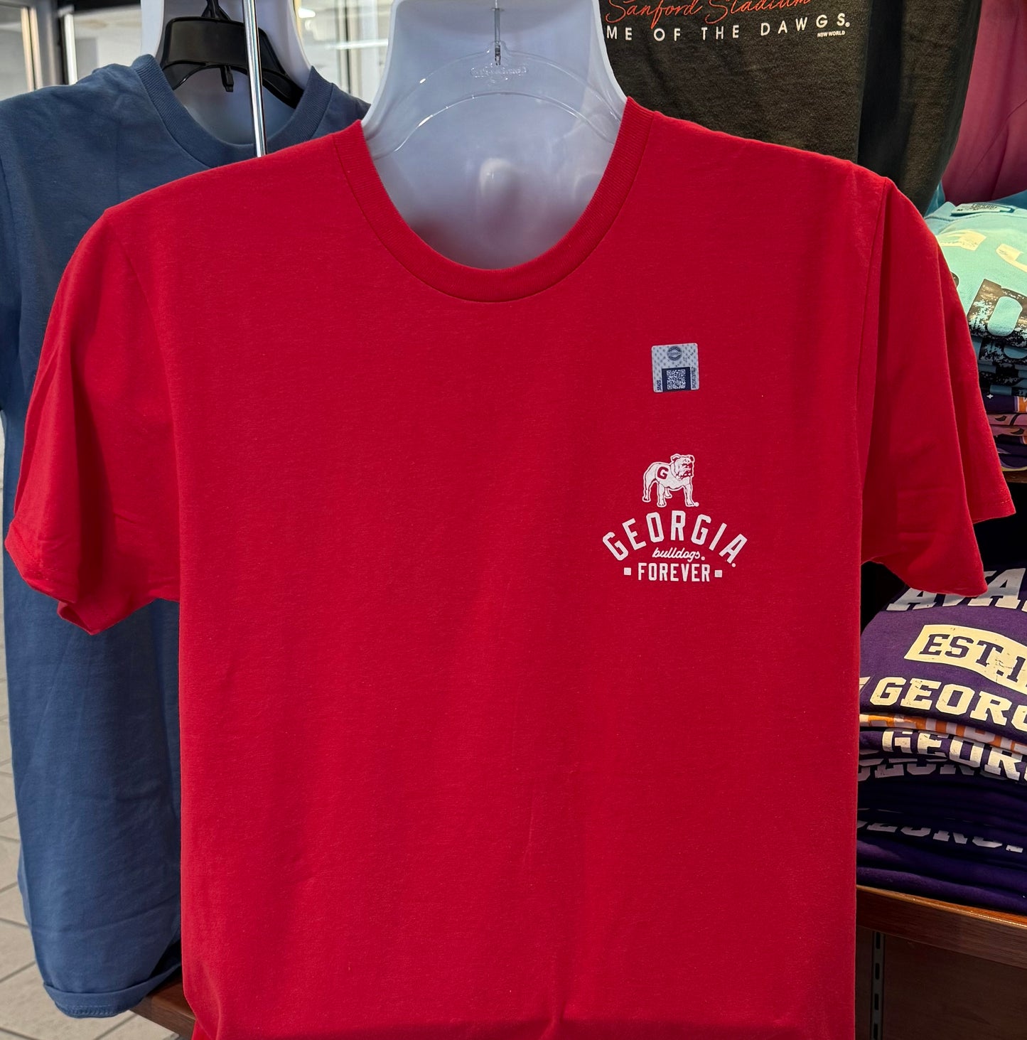 Georgia Bulldogs T-shirt - “It’s a great day for football, and a great day to be a bulldog Graphic Tee” (Short Sleeve Red)