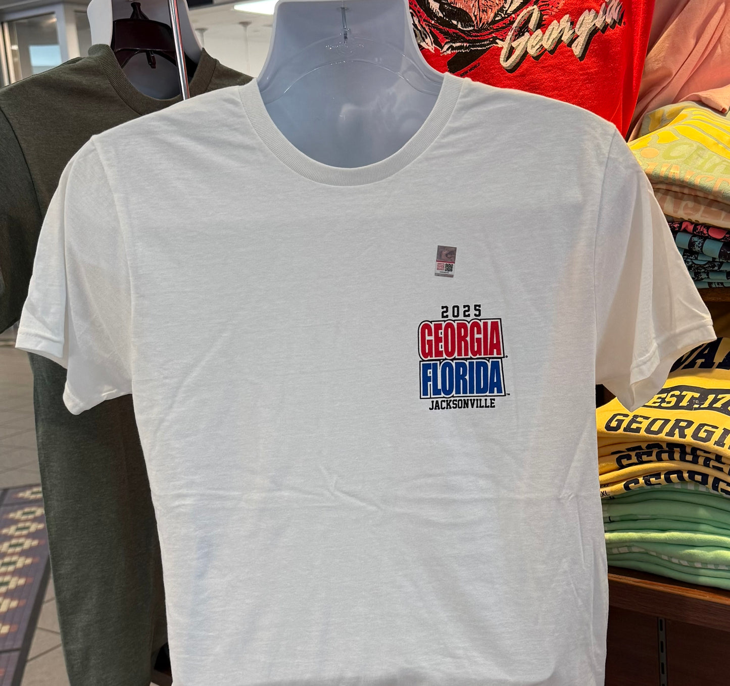 Georgia Bulldogs T-shirt - “2025 Georgia vs Florida Game Day Graphic Tee” (Short Sleeve White)