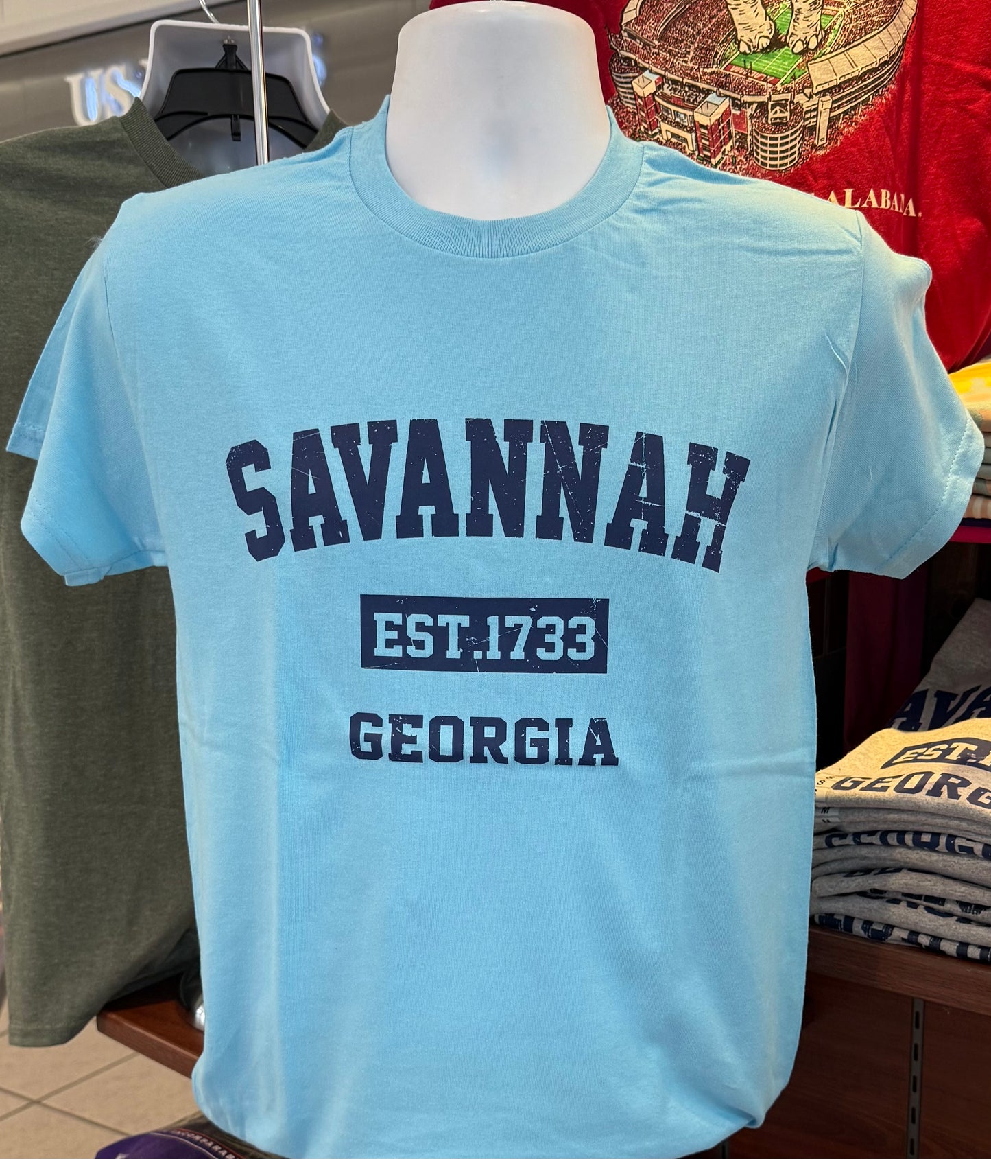 Savannah “Established 1733” Short Sleeve Tee (Sky)