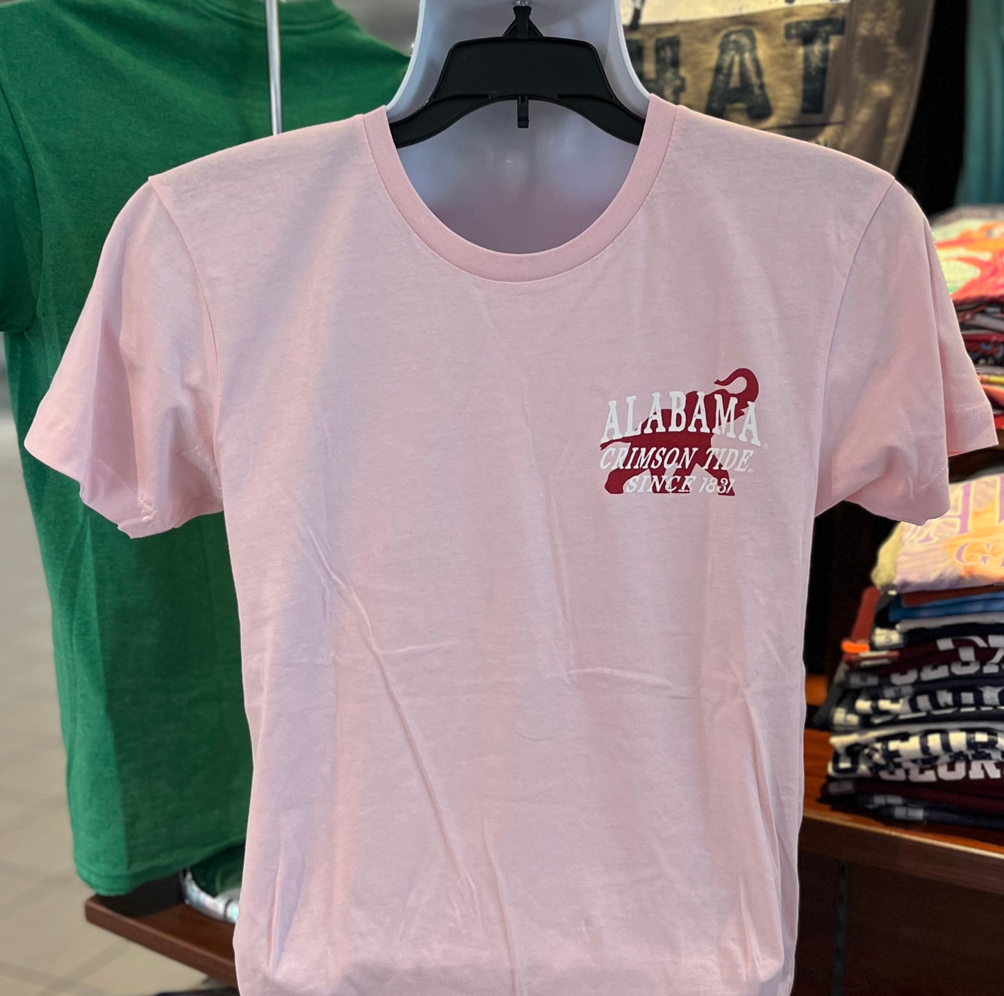Alabama Crimson Tide T-Shirt - “Since 1831” (Short Sleeve Light Pink)