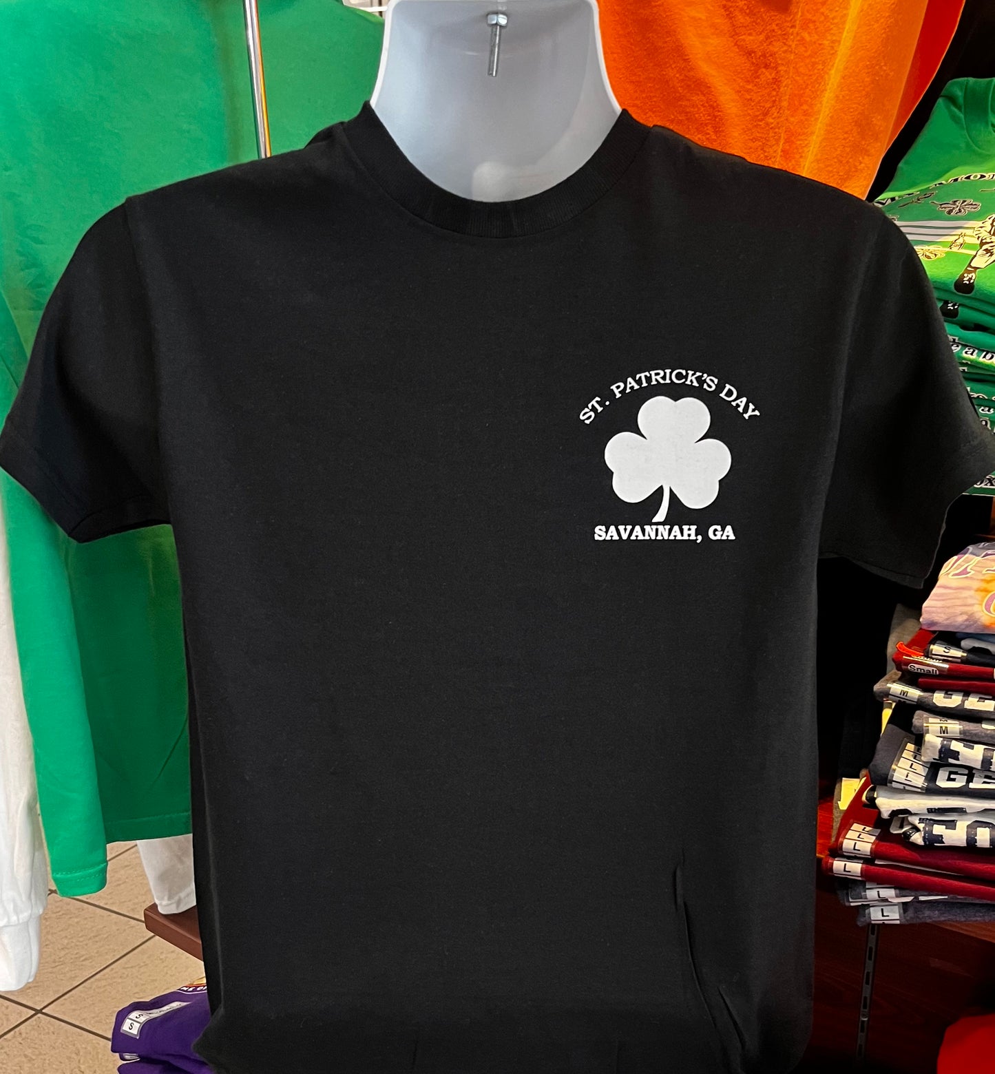 St. Patrick’s Day “Shamrock Flag” Short Sleeve (Black)