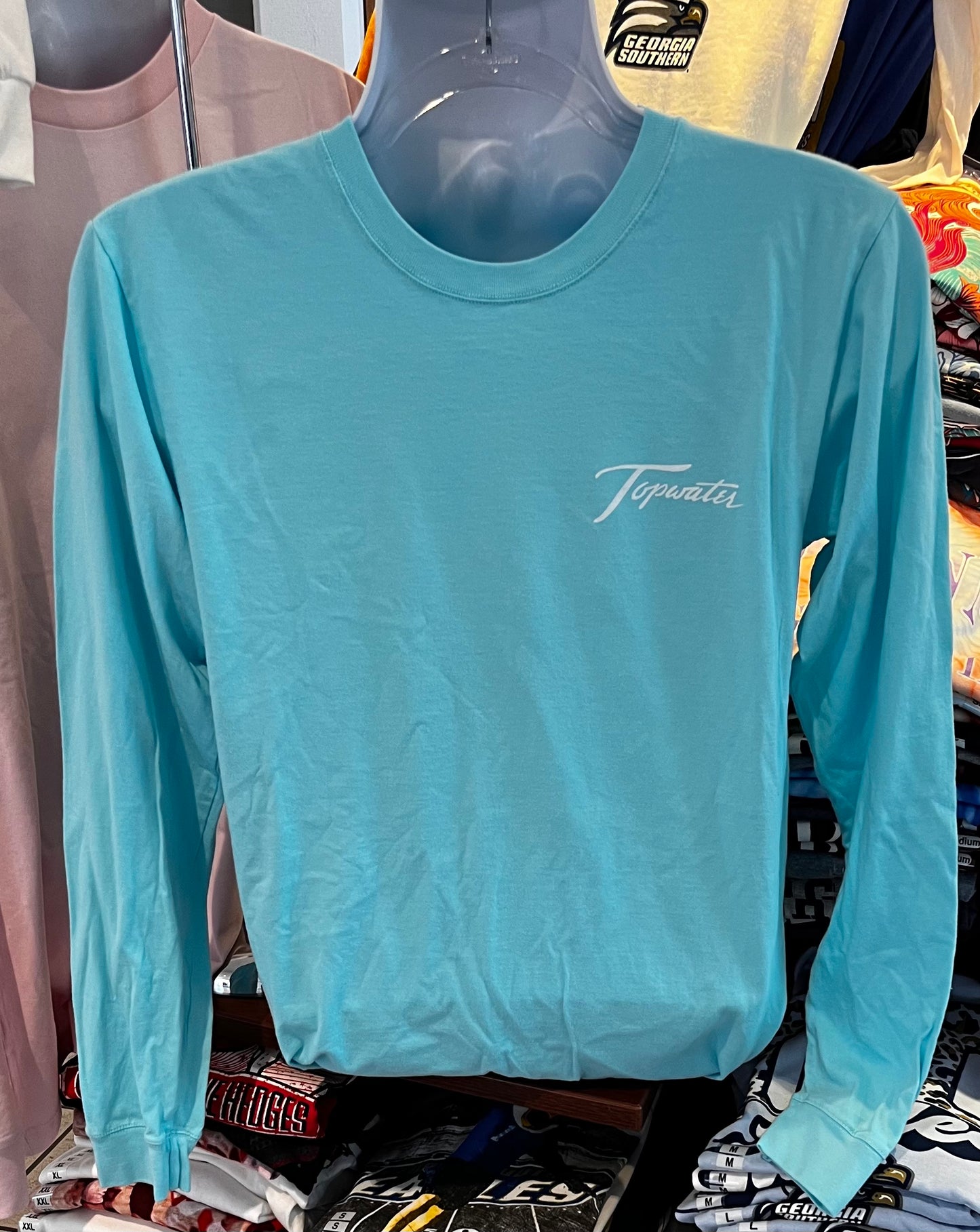 Topwater “Redfish Tailing” (Long Sleeve Aqua)