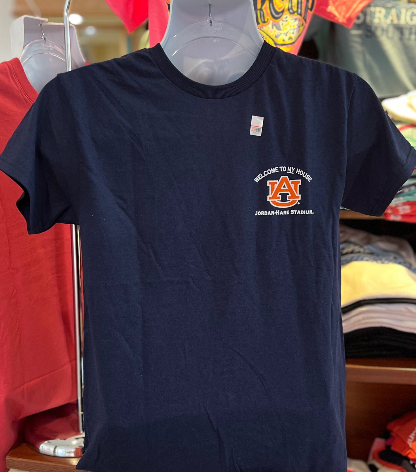 Auburn University - Jordan-Hare Stadium - Home of the Tigers Short Sleeve Tee (Navy)