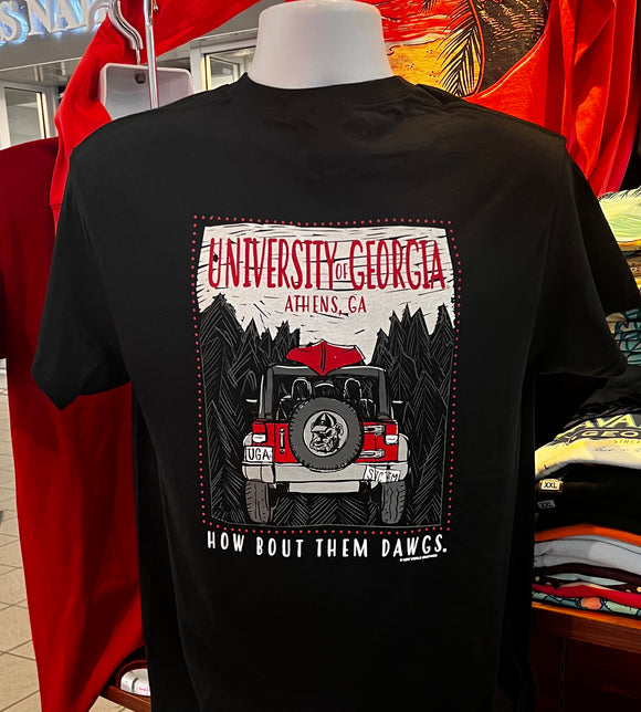 Georgia Bulldogs T-shirt - Jeep (Short Sleeve Black)