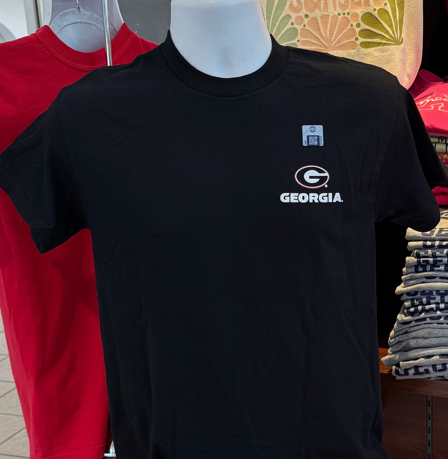 Georgia Bulldogs T-shirt - “Sanford Stadium at Night - The Home of the Dawgs Graphic Tee” (Short Sleeve Black)