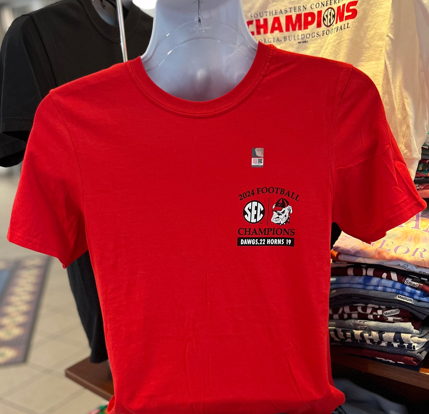 Georgia Bulldogs T-shirt - “ 2024 SEC Champions Season Recap Tee” (Short Sleeve Red)