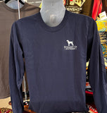 Straight Up Southern T-Shirt - “Lab on Dock” (Long Sleeve Navy)