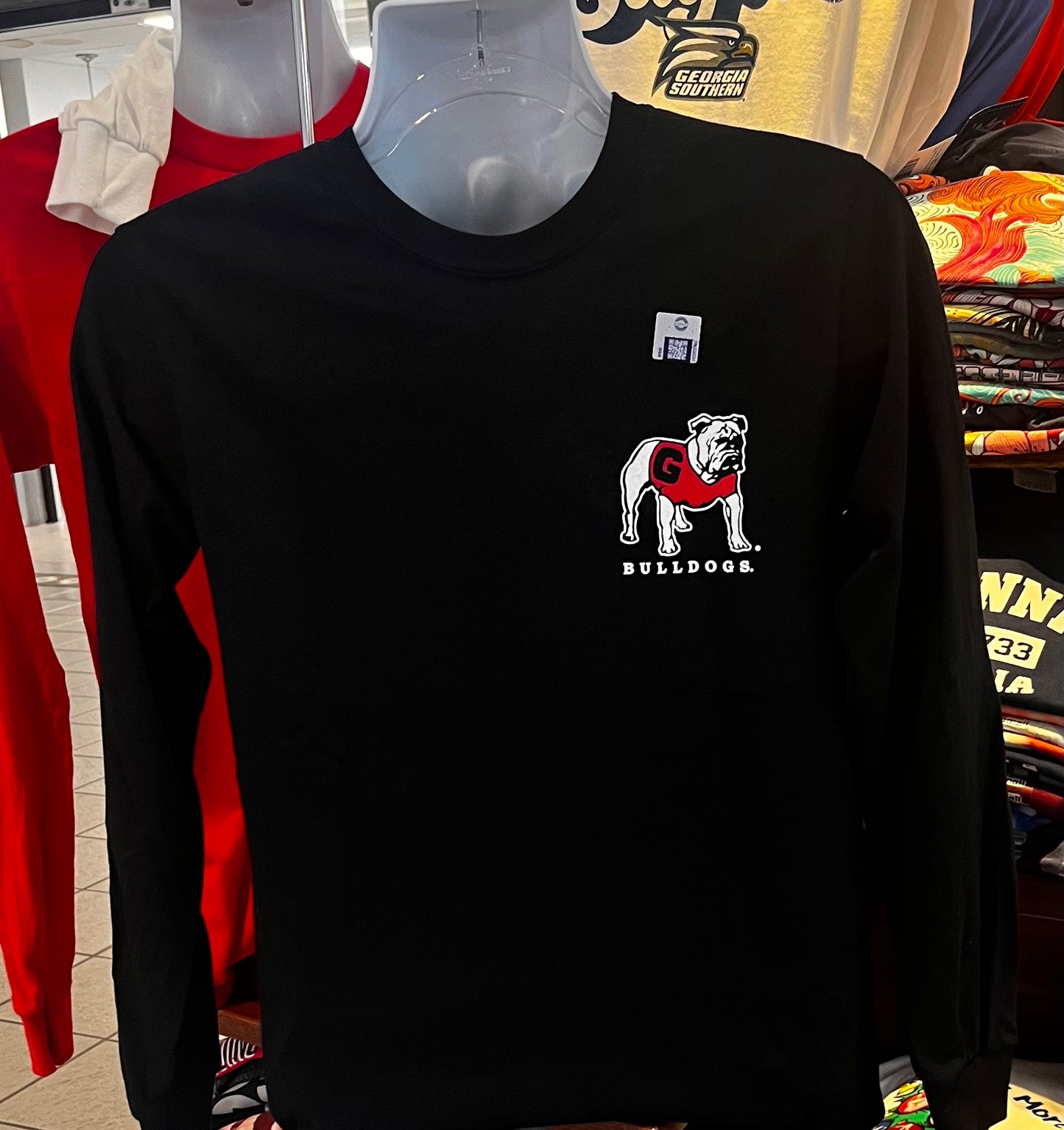 Georgia Bulldogs T-shirt - “Classic Mascot Matrix” (Long Sleeve Black)