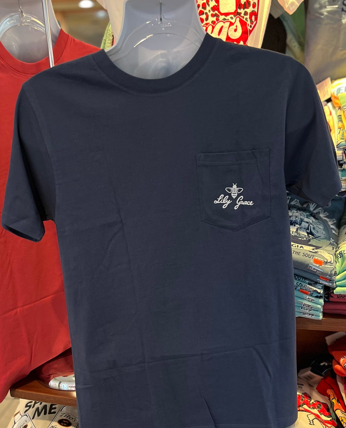 Lily Grace T-Shirt - “Mermaid” (Short Sleeve Navy)