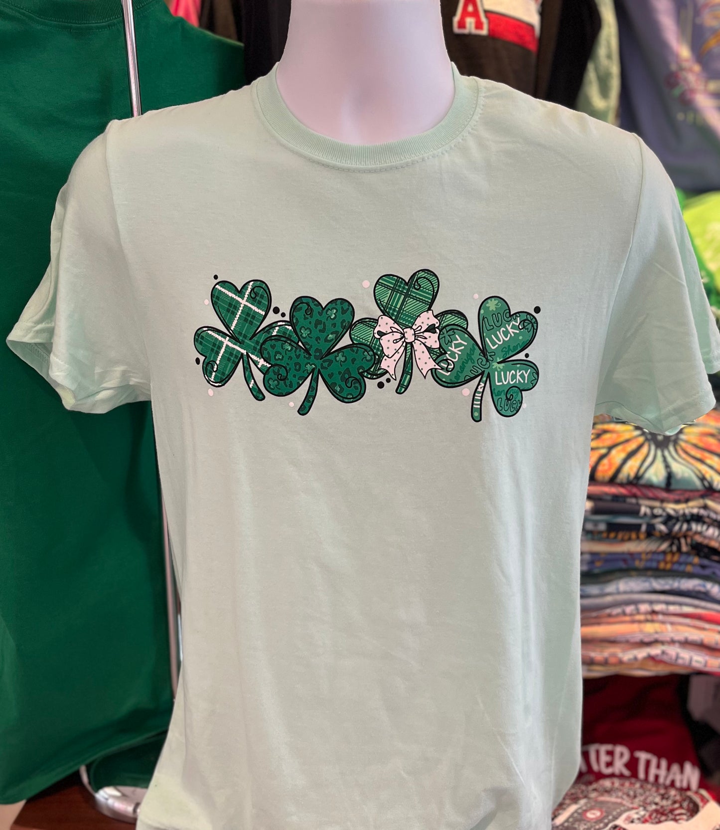 St. Patrick’s Day “Shamrocks” Short Sleeve (Mint)