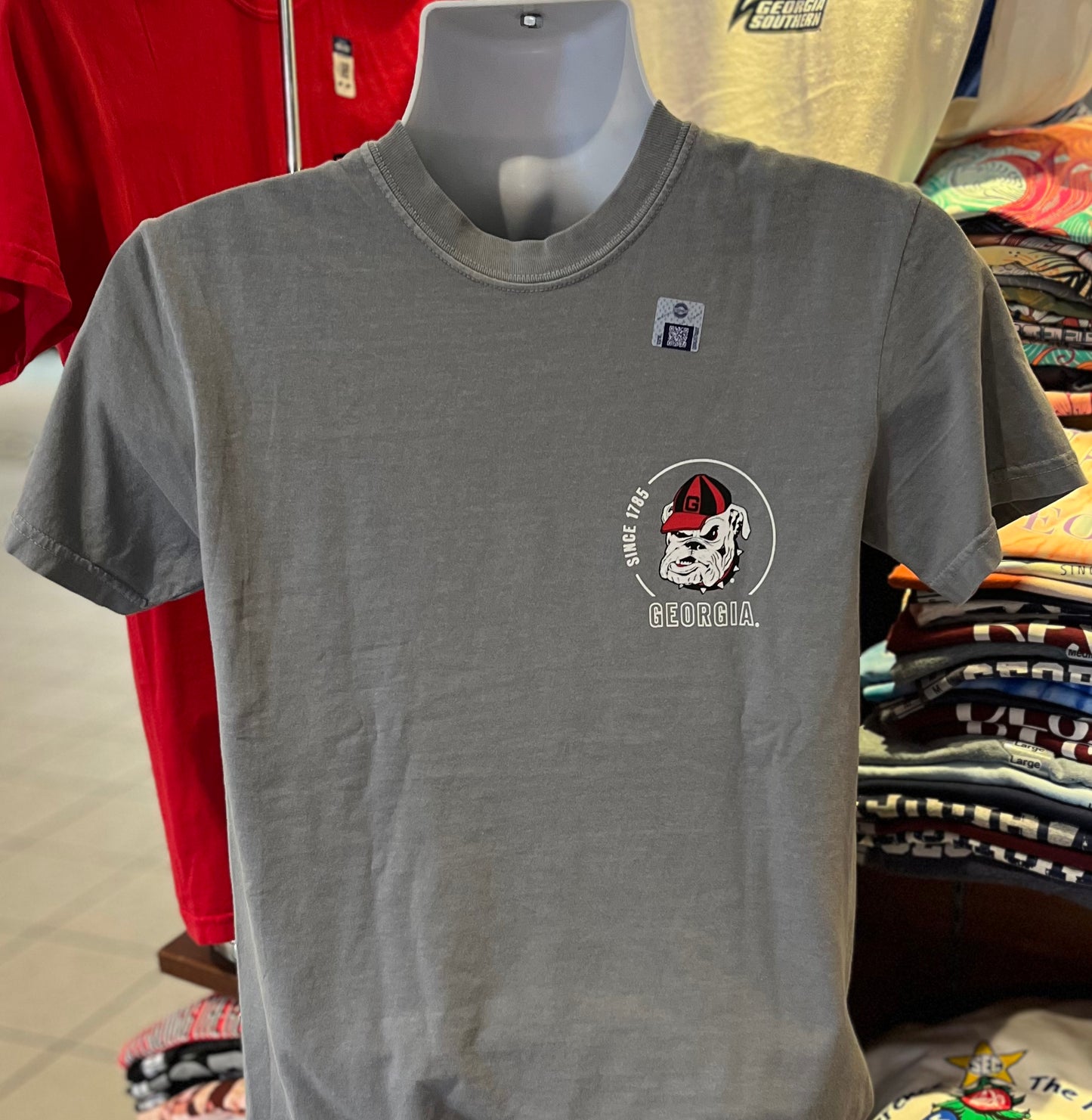 Georgia Bulldogs T-shirt - “Classic Athens Graphic Tee” (Comfort Colors Short Sleeve Granite)