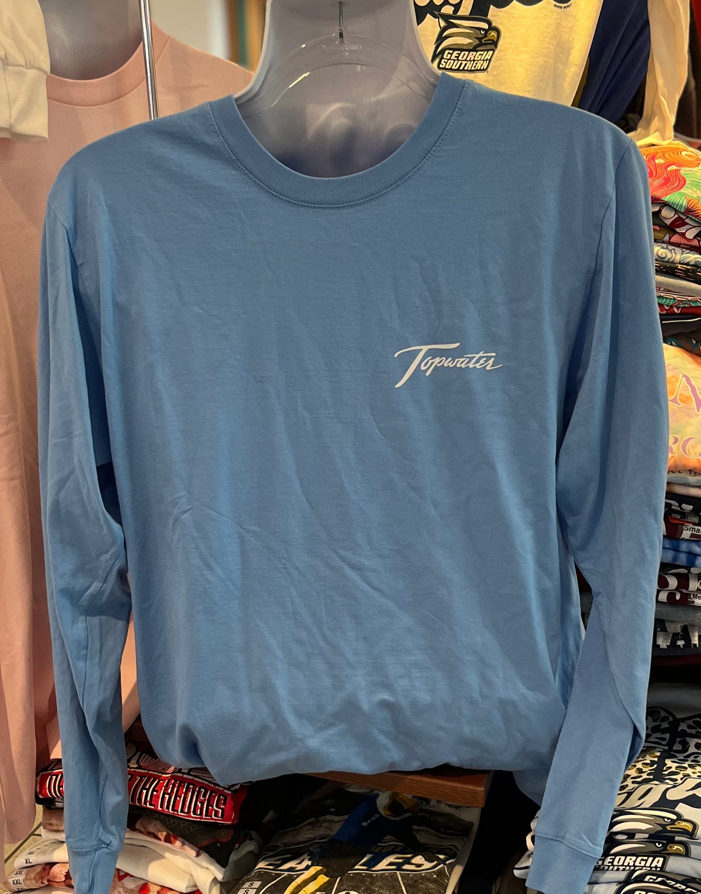 Topwater “Fishing Pier Sign” (Long Sleeve Azure)