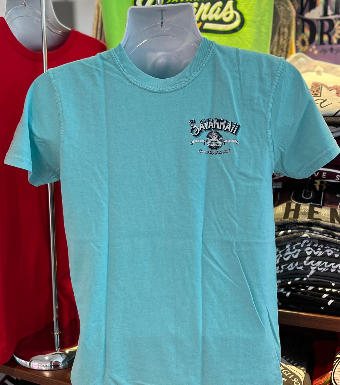 Savannah “Forsyth Fountain” Short Sleeve Tee (Chalky Mint)