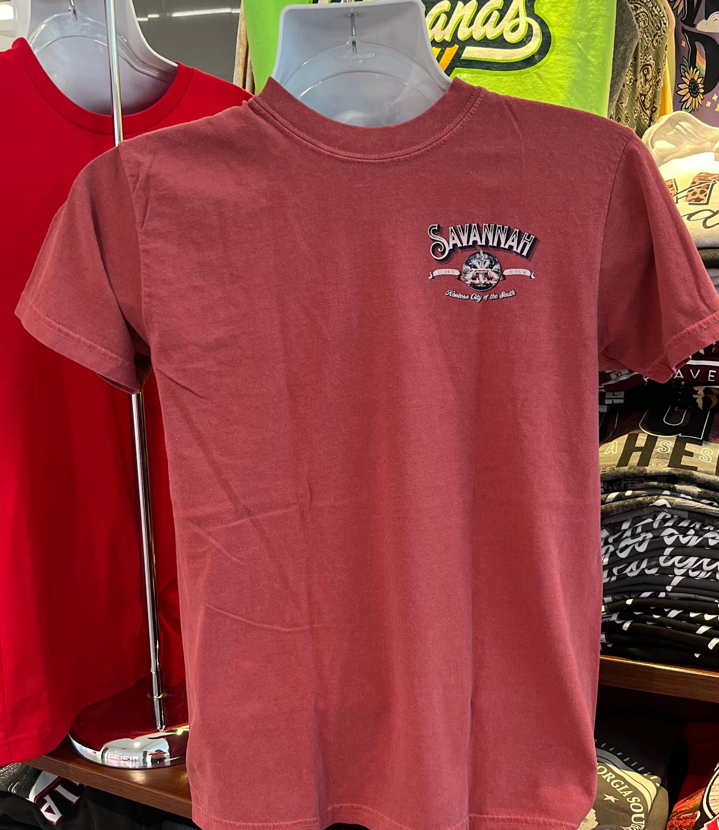 Savannah “Forsyth Fountain” Short Sleeve Tee (Brick)