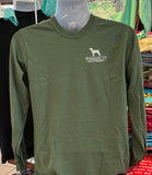 Straight Up Southern T-Shirt - “Ducks and Bucks” (Long Sleeve Military Green)