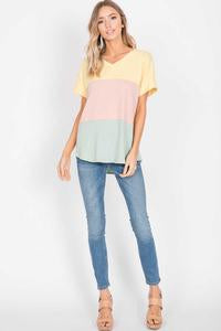 TSS Spring Color Block Top