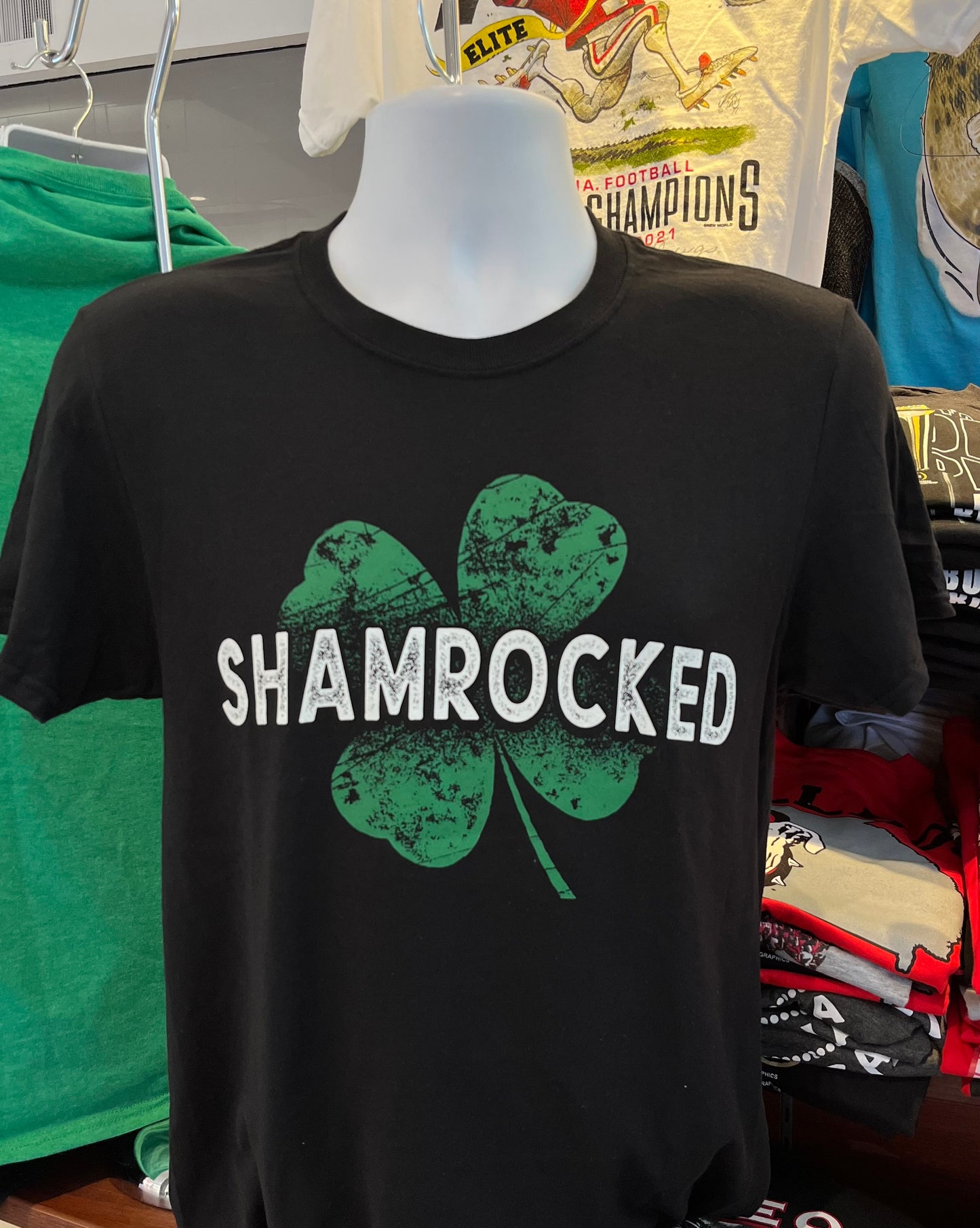 St. Patrick’s Day “Shamrocked” Short Sleeve (Black)