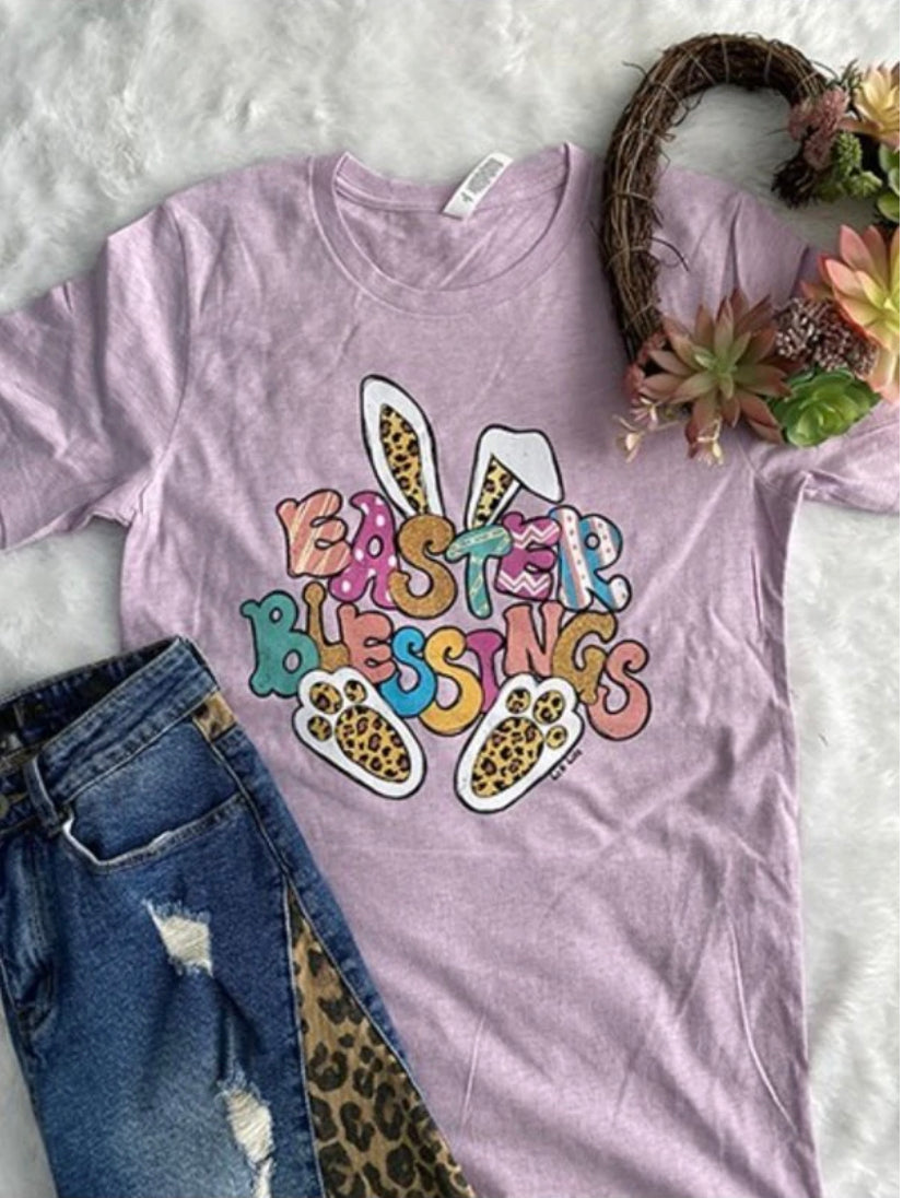 Adult “Easter Blessings” Short Sleeve (Lavender)