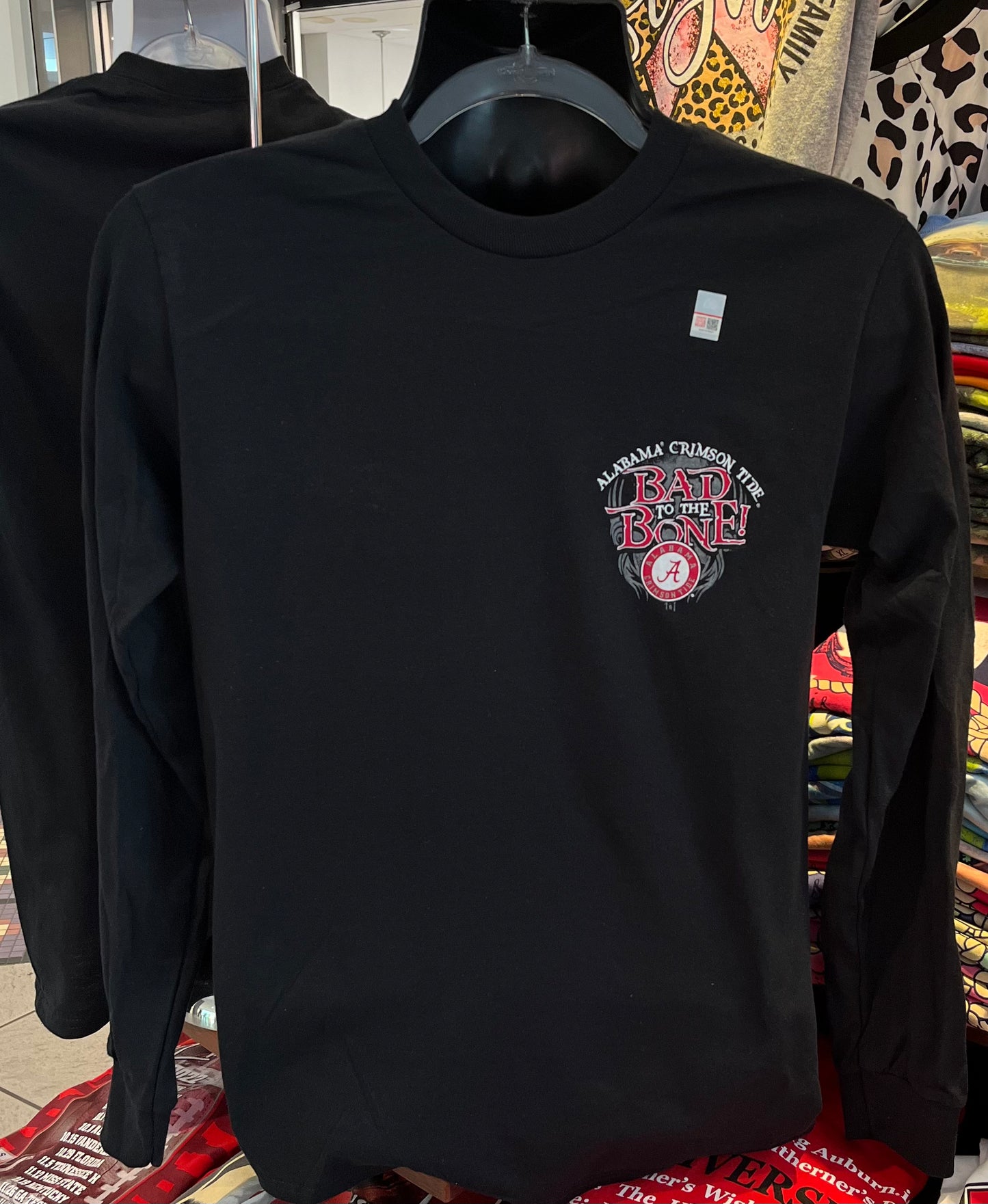 Alabama “Bad to the Bone” Long Sleeve Tee (Black)