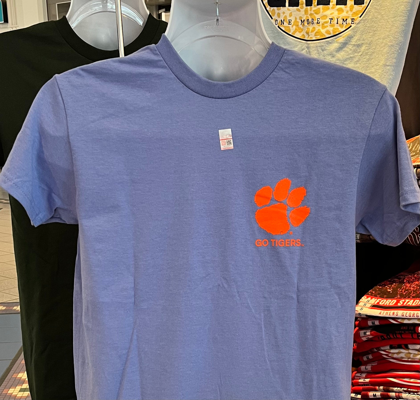 Clemson “Go Tigers and Repeat” Short Sleeve Tee (Violet)