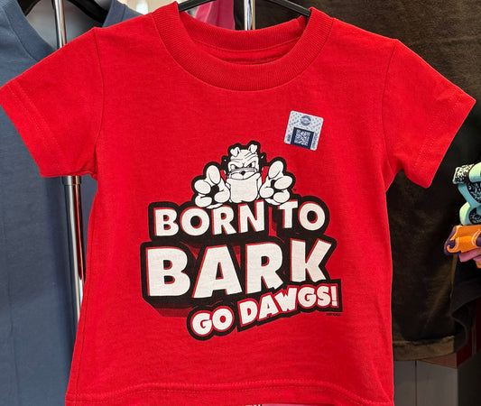 Georgia Bulldogs Infant/Toddler "Born to Bark - Go Dawgs" (Red)