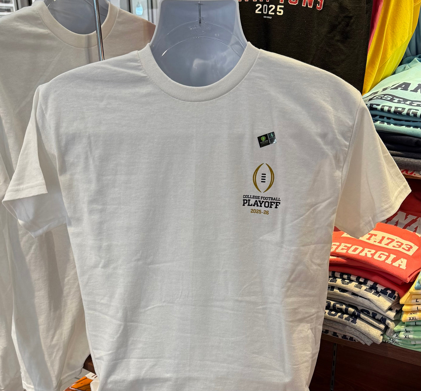 2025 12-Team College Football Playoff Mascots Graphic Tee (Short Sleeve White)