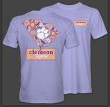 Clemson Tigers “State Floral” Short Sleeve Tee (Lavendar)