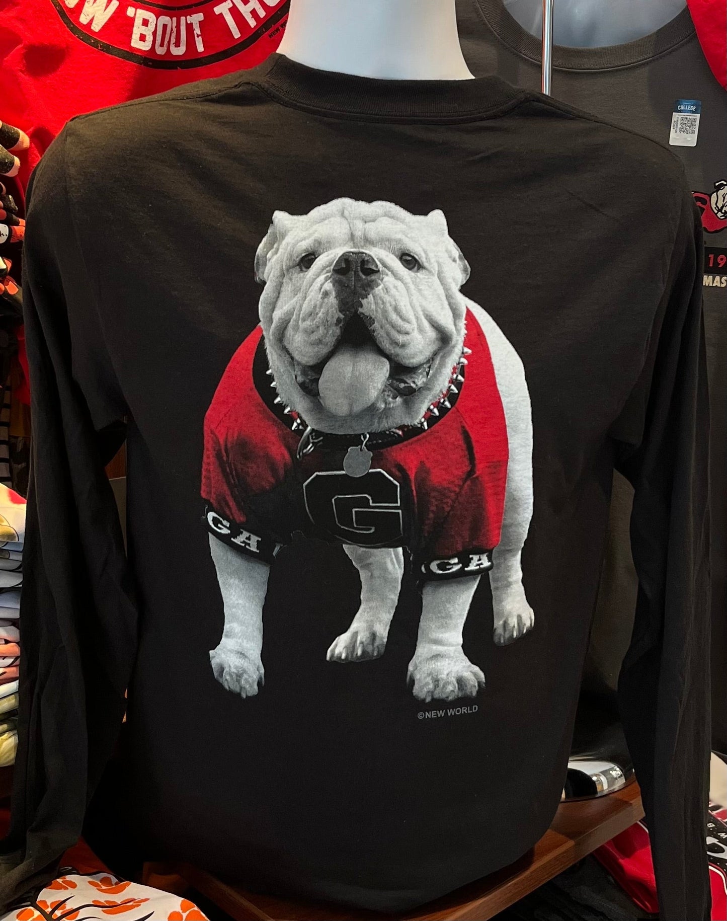 Georgia Bulldogs T-shirt - “UGA”  (Long Sleeve Black)