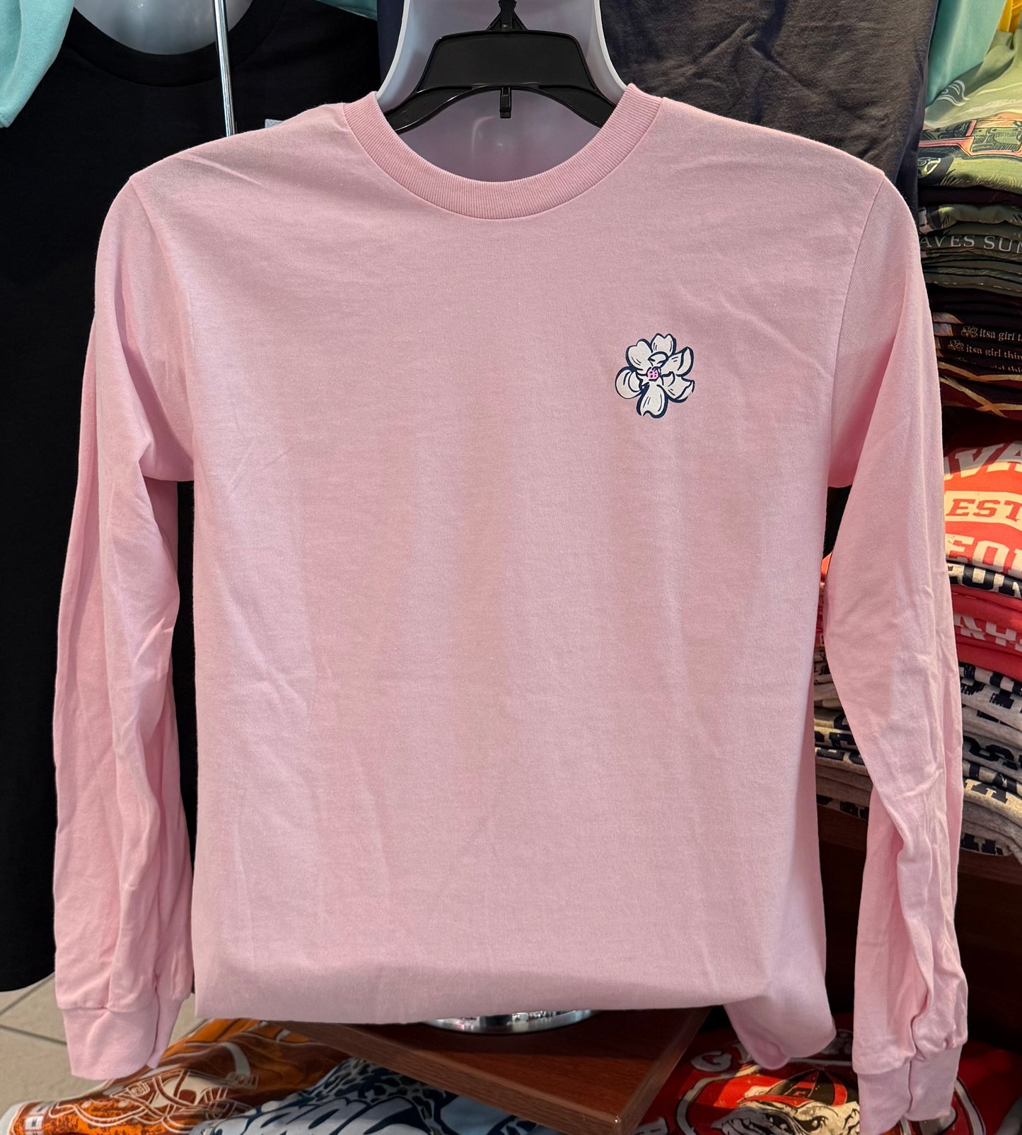 It’s A Girl Thing T-Shirt - “Merry, Merry, Merry Christmas” (Long Sleeve Pink)