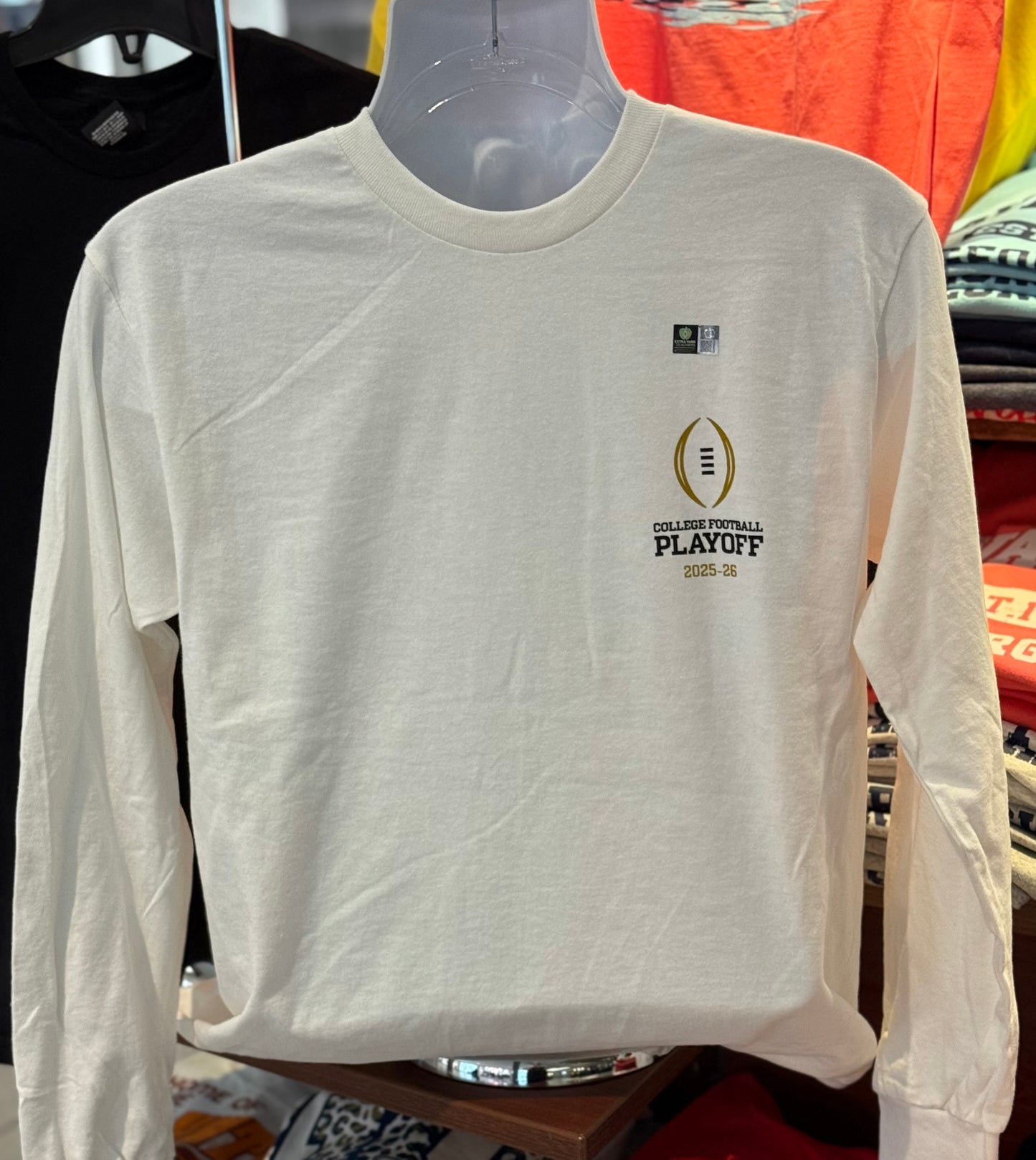 2025 12-Team College Football Playoff Mascots Graphic Tee (Long Sleeve White)