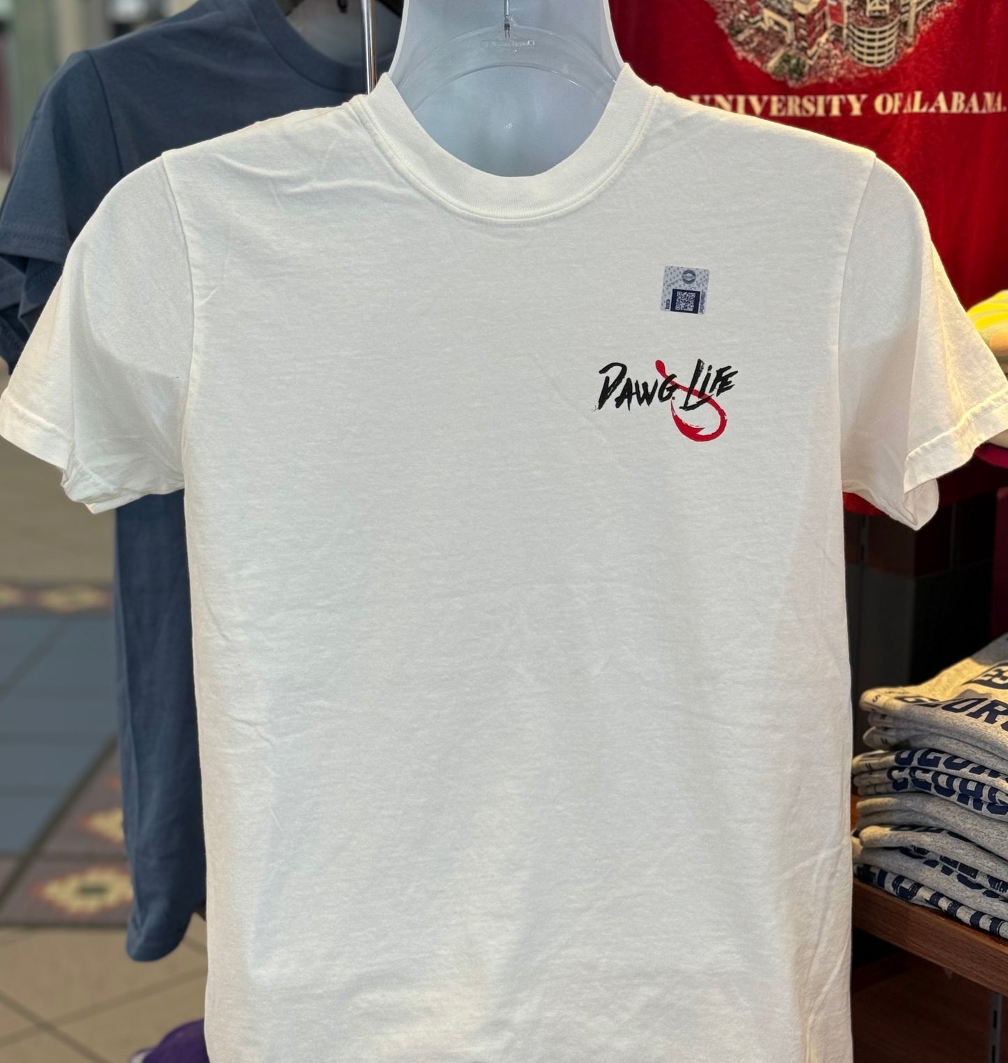 Georgia Bulldogs T-shirt - “Dawg Life, Get Hooked Graphic Tee” (Comfort Colors Short Sleeve White)