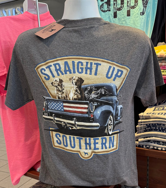 Straight Up Southern T-Shirt - Good Ole Boys (Short Sleeve Heather Graphite)