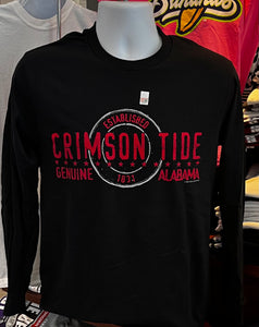 Alabama “Crimson Tide - Est. 1831” Long Sleeve Tee (Black)