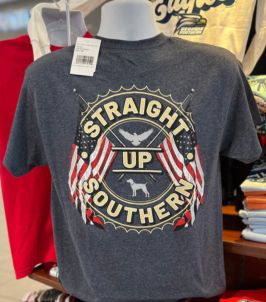 Straight Up Southern T-Shirt - Fly ‘Em (Short Sleeve Heather Navy)