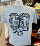 Georgia Southern University T-Shirt “Go Eagles Leopard” (Short Sleeve Light Blue)