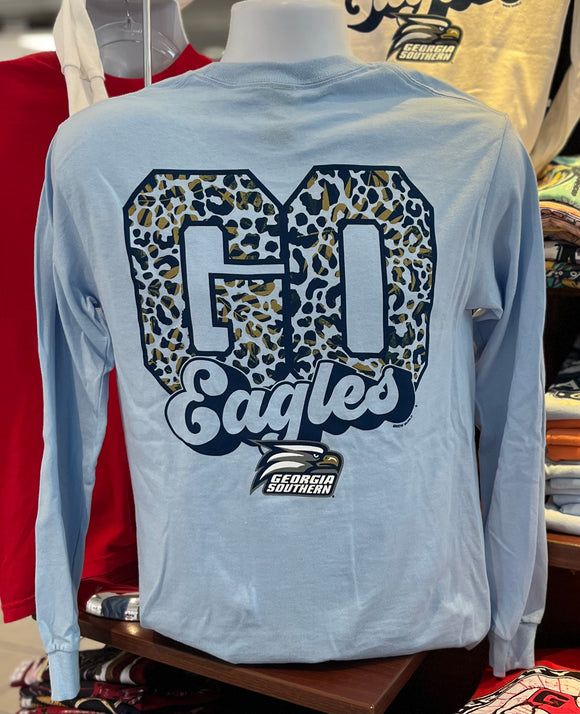 Georgia Southern University - “Leopard Go Eagles” (Long Sleeve Light Blue)