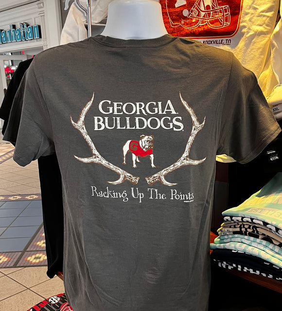 Georgia Bulldogs T-shirt - “Racking Up the Points” (Short Sleeve Smoke Grey)