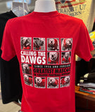 Georgia Bulldogs T-shirt - “Calling the Dawgs - UGA I to XI” (Comfort Colors Short Sleeve Red)