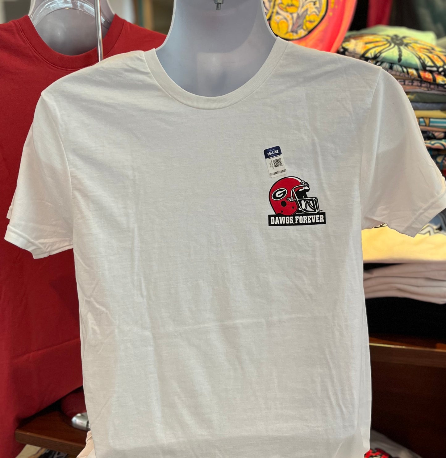 Georgia Bulldogs T-shirt - “It’s Always Been about the Dawgs - Football Helmets Since 1892” (Short Sleeve White)