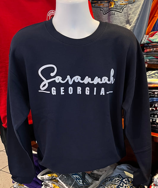 Savannah Fleece Sweatshirt (Long Sleeve Navy)