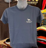 Straight Up Southern T-Shirt - USA Truck with 3 Dogs (Short Sleeve Indigo)