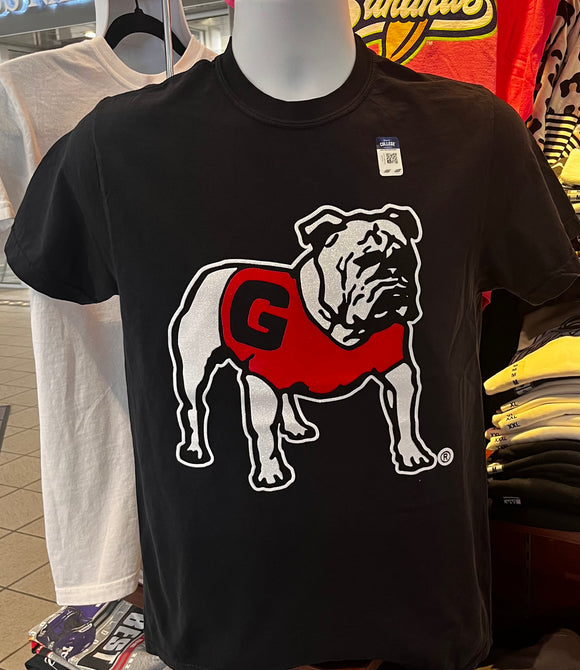 Georgia Bulldogs T-shirt - “Glitter Dawg” (Comfort Colors Short Sleeve Black)