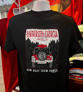 Georgia Bulldogs T-shirt - Jeep (Short Sleeve Black)
