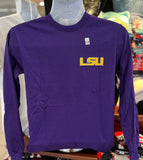 LSU Tigers T-shirt - “Mike the Tiger at Tiger Stadium” (Long Sleeve Purple)