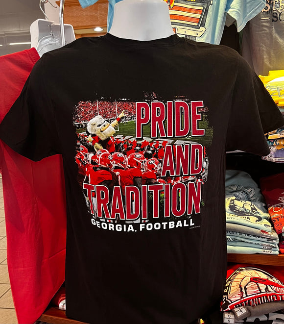 Georgia Bulldogs T-shirt - “Pride and Tradition” (Short Sleeve Black)