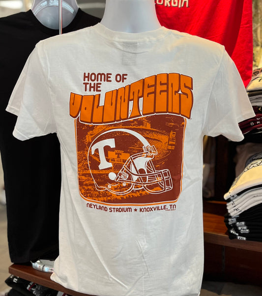 Tennesseee T-Shirt - Neyland Stadium “Home of the Volunteers” (Short Sleeve White)