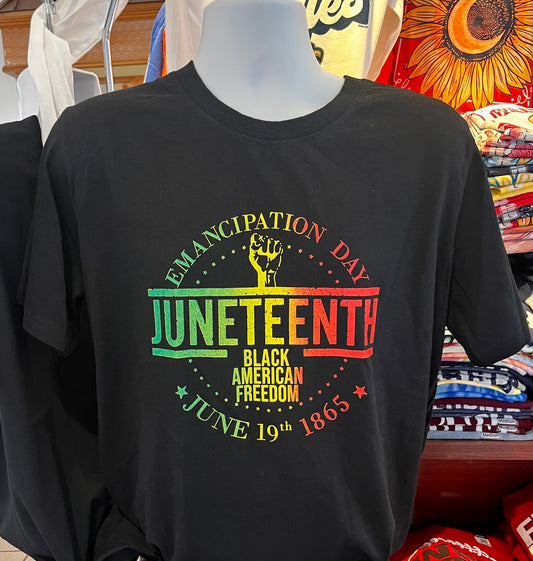 Juneteenth Emancipation Day Short Sleeve Tee (Black)